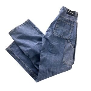 Y2K L.E.I. Carpenter Jean Women S 5 Blue Excellent High Waist Wide Leg Utility